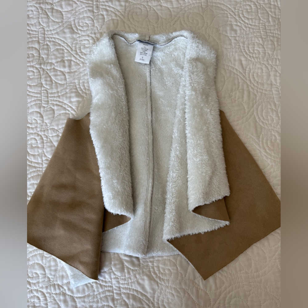 Chasing fireflies faux suede and fur vest